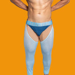 Men's Low-Waist Sexy Hollow Silk-Smooth Semi-Transparent Thermal Pants