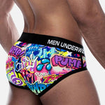 2 Pack Men's Printed Sexy & Trendy Low-Rise Breathable Casual Briefs