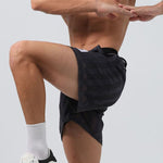 Men's Mesh-Lined Double-Layer Sports Fitness Breathable Sweat-Wicking Quick-Dry Shorts