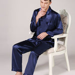 Men's Classic Satin Pajama Set Sleepwear