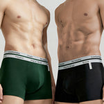5 Pack Men's Ultra-Soft Antibacterial Cotton Trendy Design Stretchy Trunks