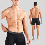 2 Pack Men's 3-Way Lift Icy Silk Striped Ultra Comfort & Breathable Boxer Briefs