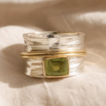 Vintage Double Tone Wide Face Ring