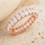 Timeless Square Crystal Zirconia Ring