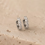 Regal Zirconia Hoop Earrings