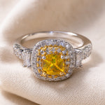 Dazzling Yellow Zirconia Ring