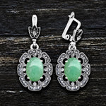 Antique Oval Pearl Petal Earrings