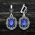 Antique Oval Pearl Petal Earrings