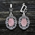 Antique Oval Pearl Petal Earrings