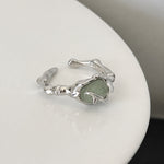 Irregular Liquid Lava Jade Ring
