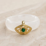 Chalcedony Band Zirconia Ring
