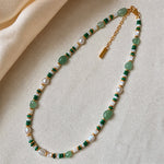 Prestigious Pearl Jade Gold Necklace