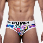 2 Pack Men's Printed Sexy & Trendy Low-Rise Breathable Casual Briefs