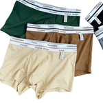 5 Pack Men's Ultra-Soft Antibacterial Cotton Trendy Design Stretchy Trunks