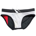 Sporty Contrast Padded Swim Briefs
