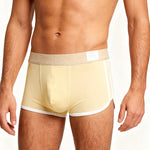 4 Pack Men's Ultra-Thin Breathable Solid Color Separated Pouch Smooth Trunks