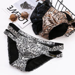 2-pack Men's Snake Print Hollow Briefs