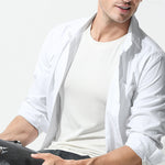 Men's Double-sided Modal Long-sleeved Solid Color T-shirt