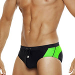 Men's Seamless Comfort Color-Blocked Quick-Dry Swim Briefs