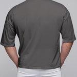 Men's Stretchy Breathable Mesh Short-Sleeve Shirt Sports Running Casual Top T-Shirt