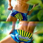 Men's Anti-Chafing Stretch Fabric Bold Prints Quick-Dry Swim Briefs