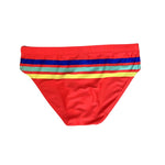 Men's Moisture-Wicking Sexy Striped Color Swim Briefs