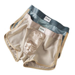 4 Pack Men's Ice Silk Mesh Trunks with Antibacterial Pouch and Cooling Comfort