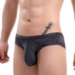 2 Pack Men's Low Rise Back Hollow 3D U-convex Large Pouch T-Back Briefs