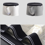 Solid Color Divided Pocket Trunks for Men