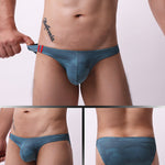 3 Pack Men's Low Rise Breathable Sports Print U-Pouch Moisture Wicking Bikinis