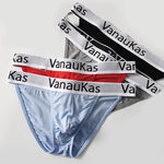 3 Pack Men's Low-Rise Anti-Chafing Sexy Stretch Fit Briefs
