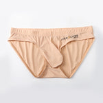 3 Packs of Men's Ice Silk Seamless Convex Pouch Briefs