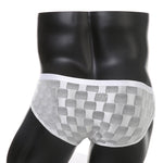 2 Pack Men's Sheer Mesh U-Pouch Ultra-Thin Low-Rise & Sexy Breathable Comfort Bikini