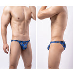Men's Rhombus Check Pattern Pouch Briefs