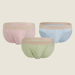 3 Pack Men's Breathable Antibacterial Separate-Pouch Briefs