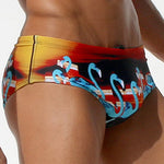 Men's Full-Coverage Second-Skin Feel Beach Vibes Swim Briefs