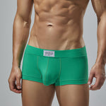 2 Pack Men's Low-Rise Solid Breathable Cotton Trunks