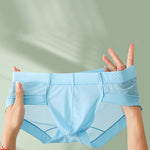 3 Pack Men's Skin-Friendly Solid Color Supportive Pouch Stretch Fit Cooling Briefs