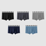4 Pack Men's 10A Antibacterial Cotton Trunks with Oyster Massage Pouch