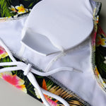 Men’s Floral Print Swim Briefs With Removable Pad