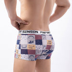 4 Pack Men’s Checkered Pattern Cotton Trunks