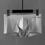3 Pack Men's Breathable Ice Silk Double-Layered Big Pouch Sexy Boxer Briefs