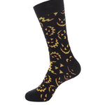 4 Pairs Pumpkin Personality Skeleton Cartoon Trendy Cotton Crew Socks