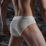 3 Pack Men's Soft Cotton Blend Waffle Briefs with Separate Pouch and High-Leg Cut