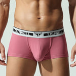 2 Pack Men's Ultra-Soft Breathable Cotton Supportive Fit Sporty Cut Comfy Trunks