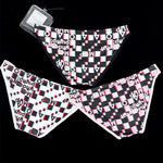 2 Pack Men's Breathable Alphabet-Print Expanded Pouch Briefs