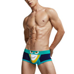 Men's Cartoon Low-rise Cotton Trunks