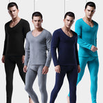 V-Neck Thermal Underwear With Fleece Lined