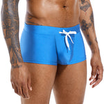 Men’s U Convex Pouch Swim Trunks with Drawstring