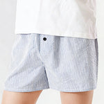3 Pack Men's Striped Print Relaxed Fit & Breathable Lounge Home Shorts